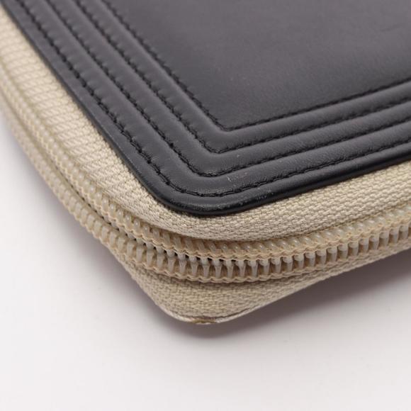 CHANEL Boy Chanel round wallet, leather, women's, gold and black - Picture 9 of 13